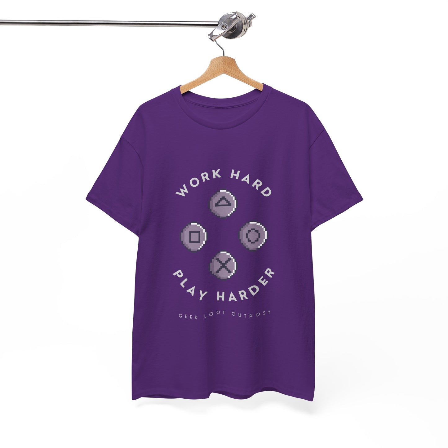 Work Hard, Play Harder - Unisex Cotton T-shirt