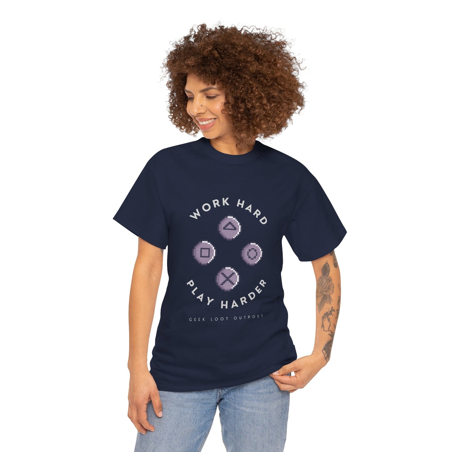 Work Hard, Play Harder - Unisex Cotton T-shirt