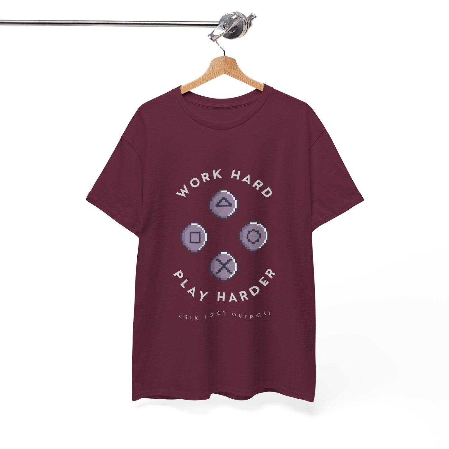 Work Hard, Play Harder - Unisex Cotton T-shirt