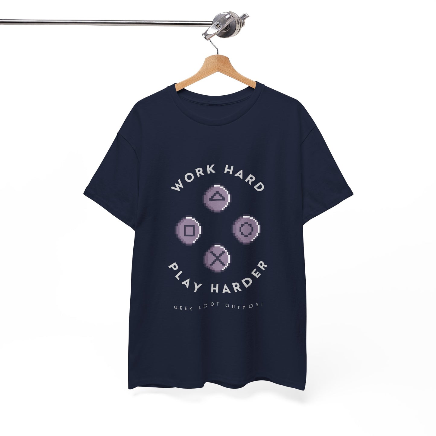 Work Hard, Play Harder - Unisex Cotton T-shirt