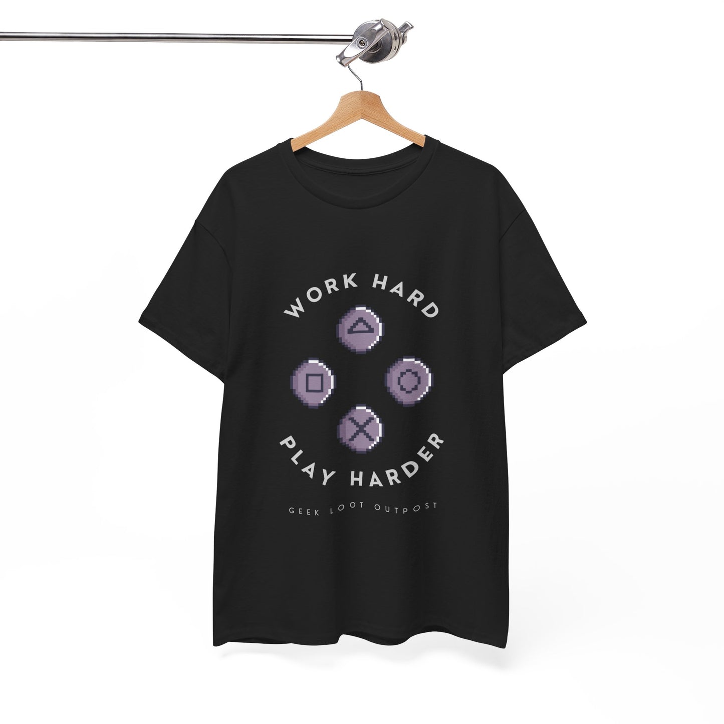 Work Hard, Play Harder - Unisex Cotton T-shirt
