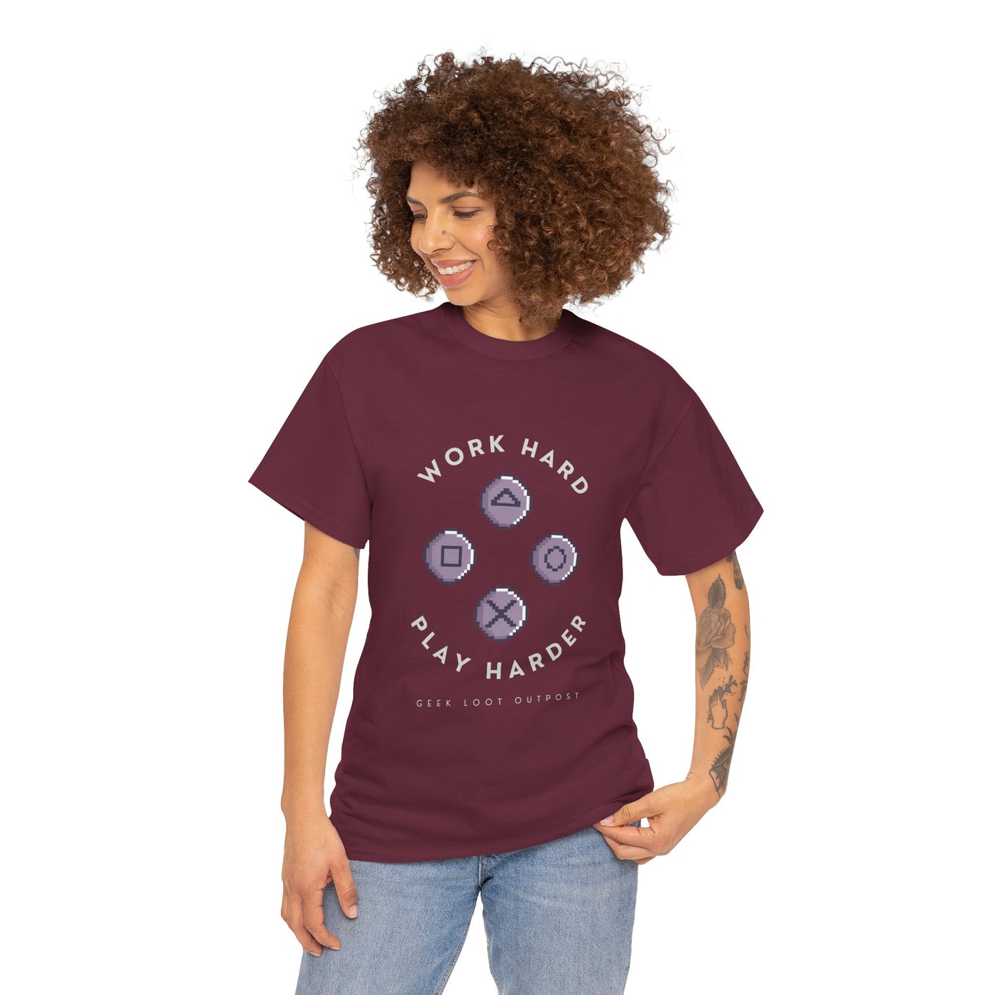 Work Hard, Play Harder - Unisex Cotton T-shirt