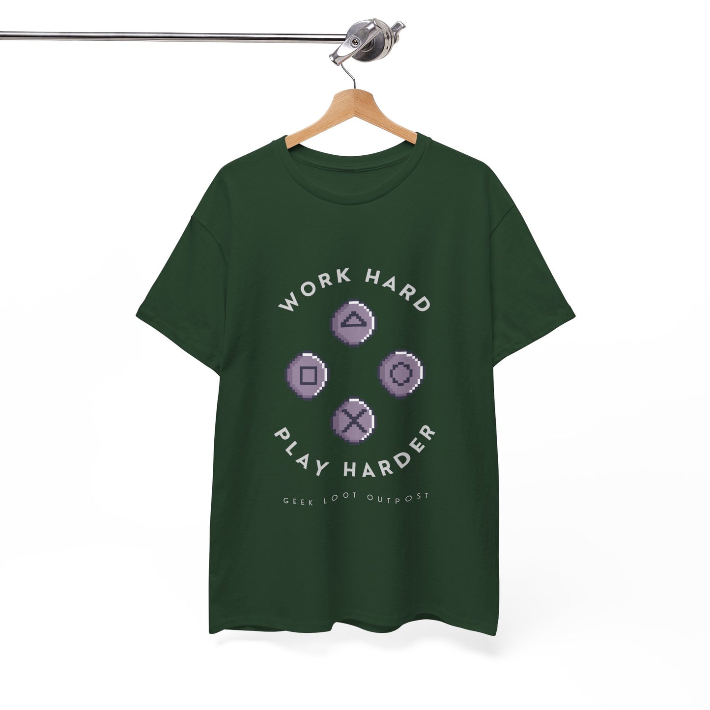 Work Hard, Play Harder - Unisex Cotton T-shirt