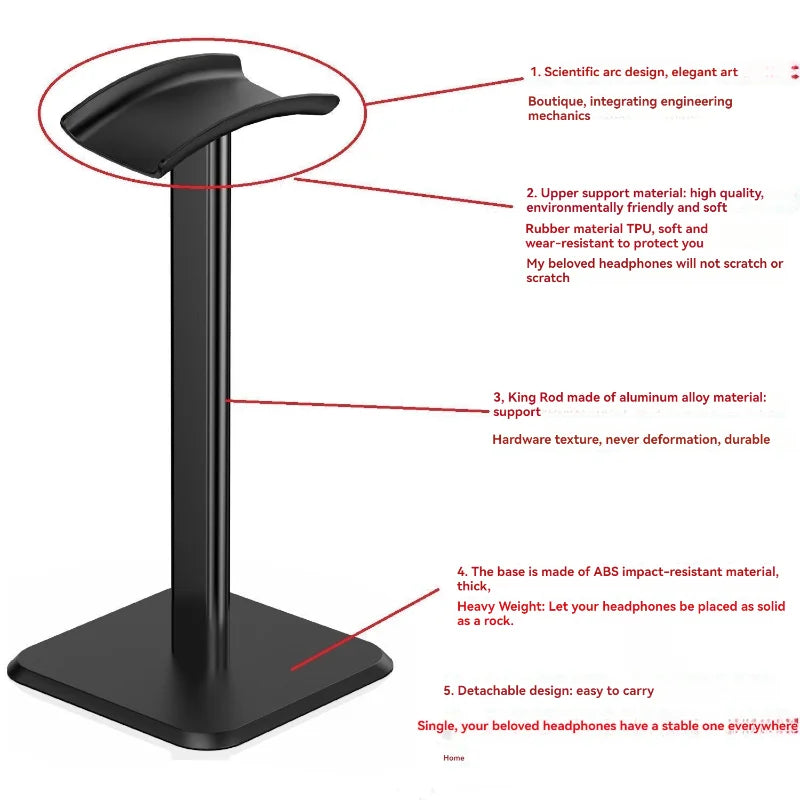 Universal Aluminum Headphone Stand – Sleek Desktop Headset Holder