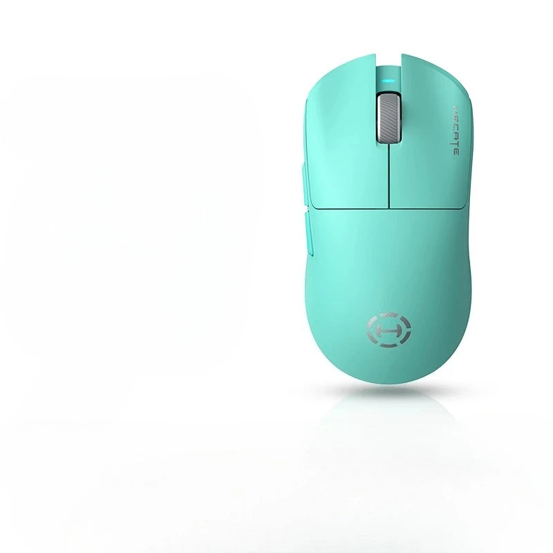 Turquoise computer mouse on a white background