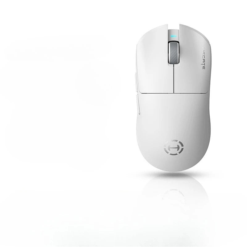 White computer mouse on a white background
