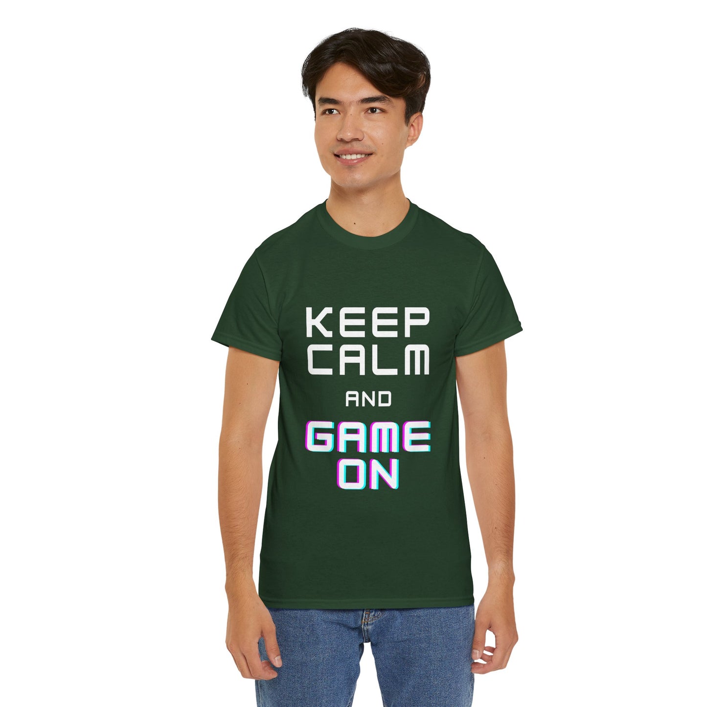 Keep Calm And Game On - Unisex Cotton T-shirt