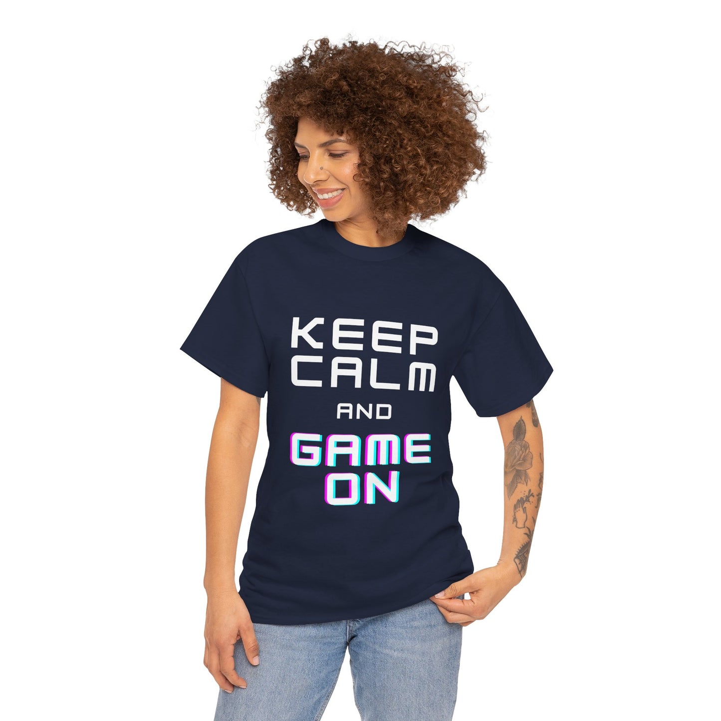 Keep Calm And Game On - Unisex Cotton T-shirt