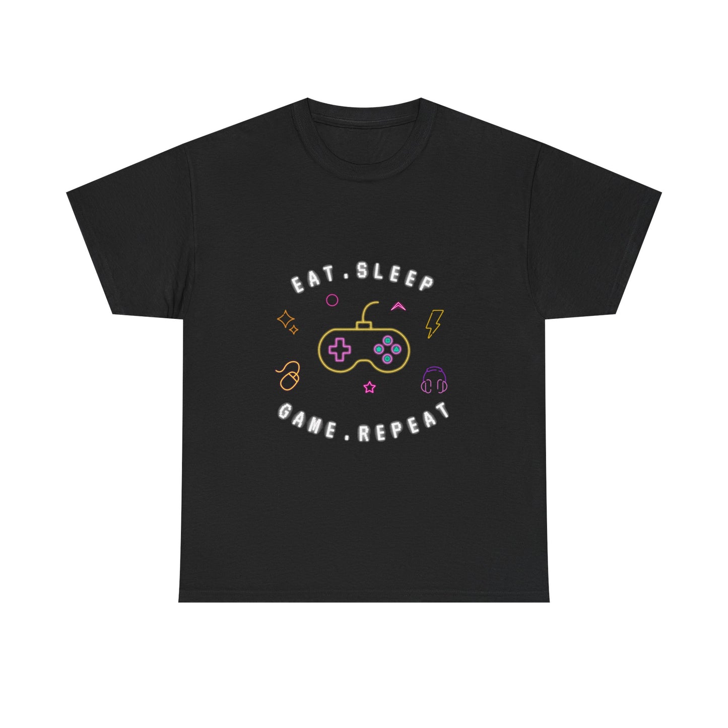 Eat Sleep Game Repeat - Unisex Cotton T-shirt