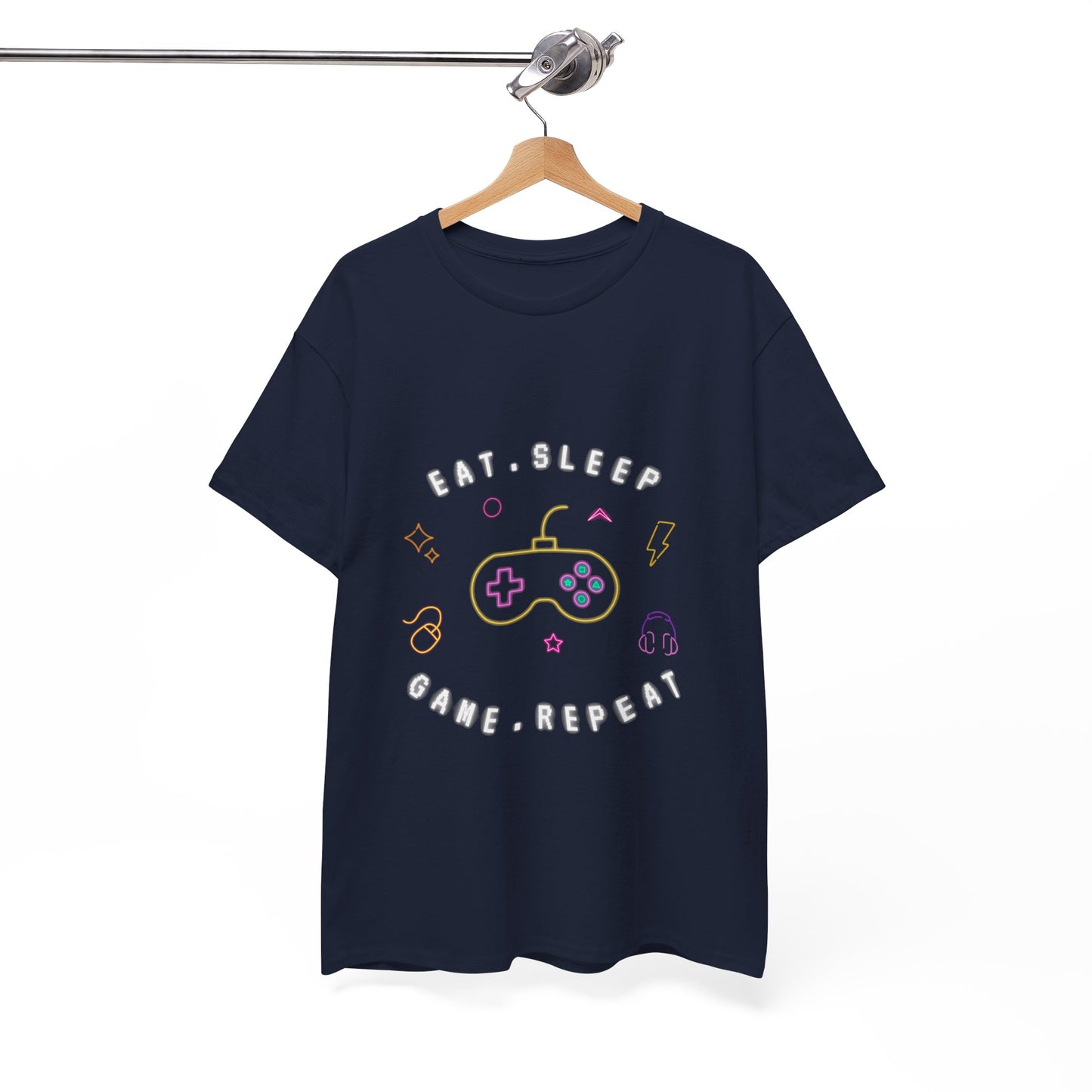 Eat Sleep Game Repeat - Unisex Cotton T-shirt