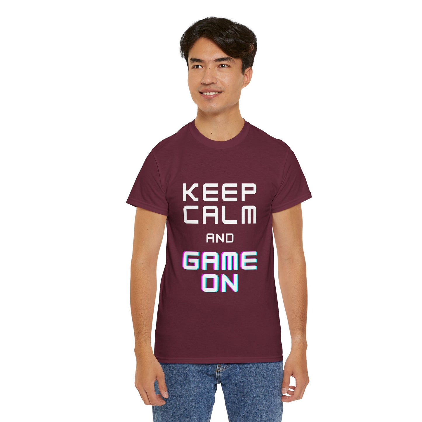 Keep Calm And Game On - Unisex Cotton T-shirt