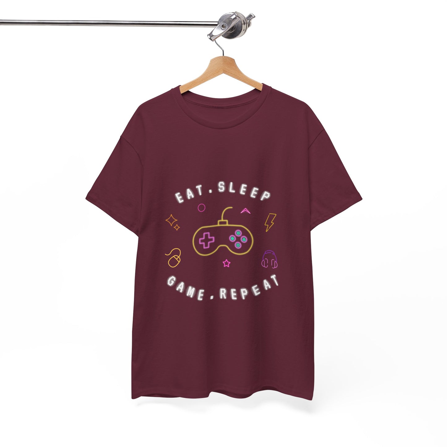 Eat Sleep Game Repeat - Unisex Cotton T-shirt