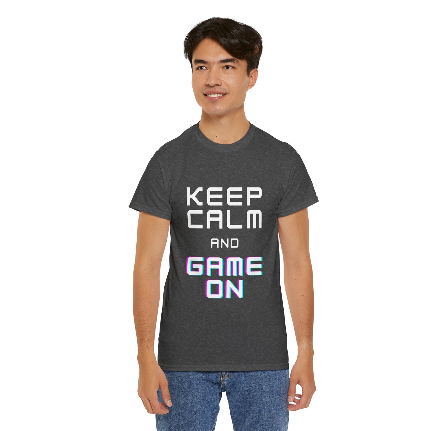 Keep Calm And Game On - Unisex Cotton T-shirt