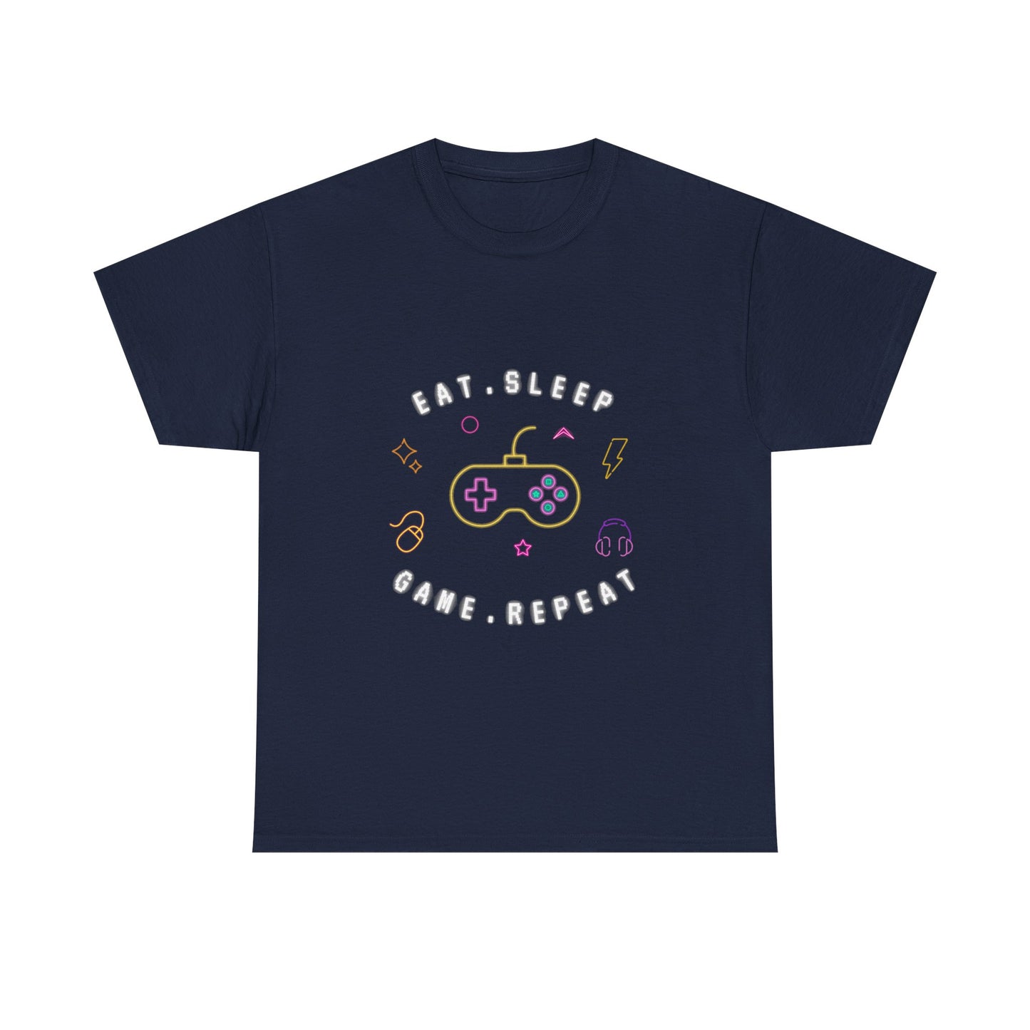 Eat Sleep Game Repeat - Unisex Cotton T-shirt