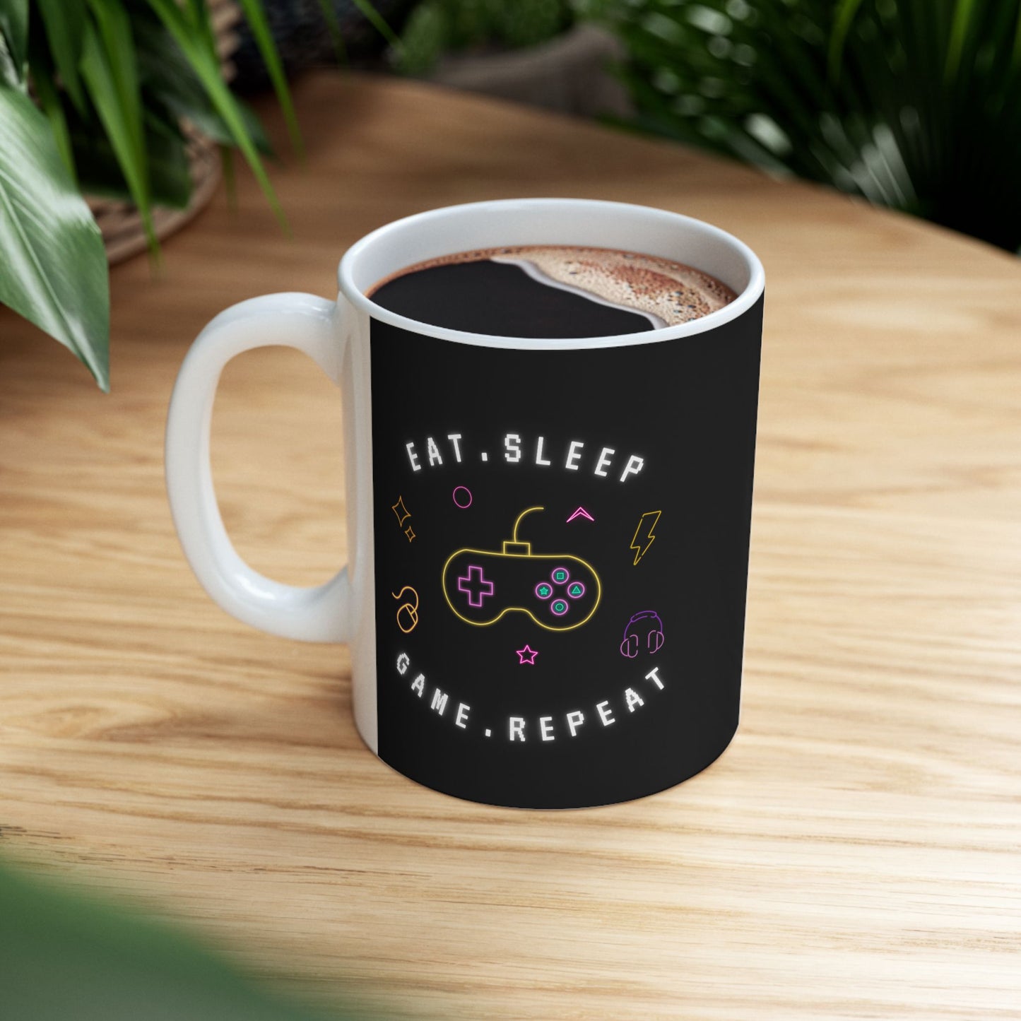 Eat Sleep Game Repeat - Ceramic Coffee Mug