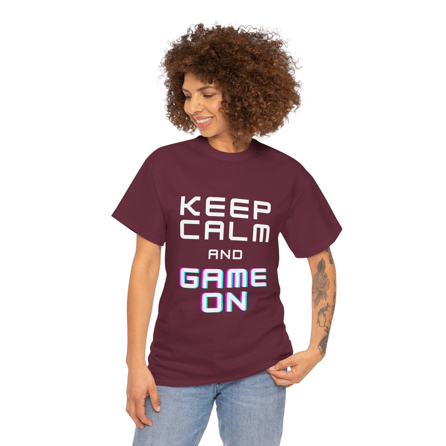 Keep Calm And Game On - Unisex Cotton T-shirt
