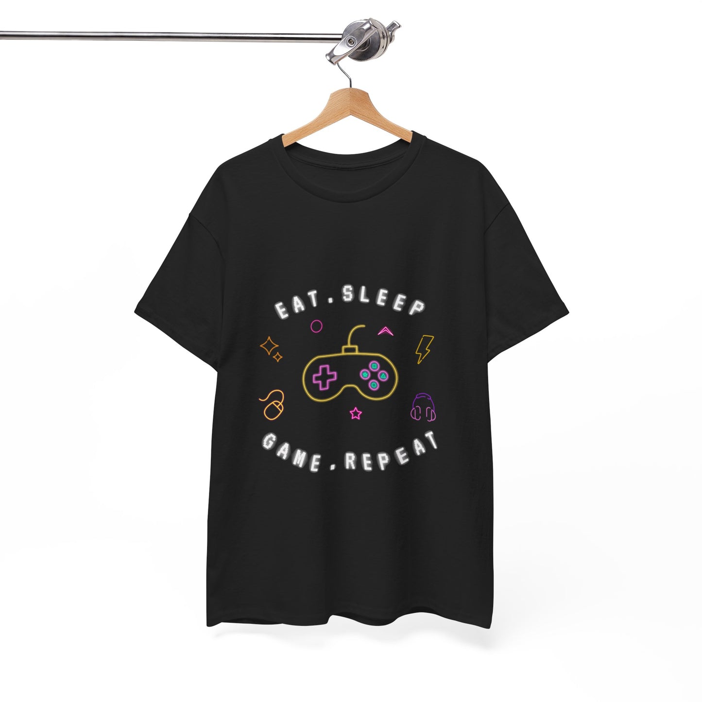 Eat Sleep Game Repeat - Unisex Cotton T-shirt