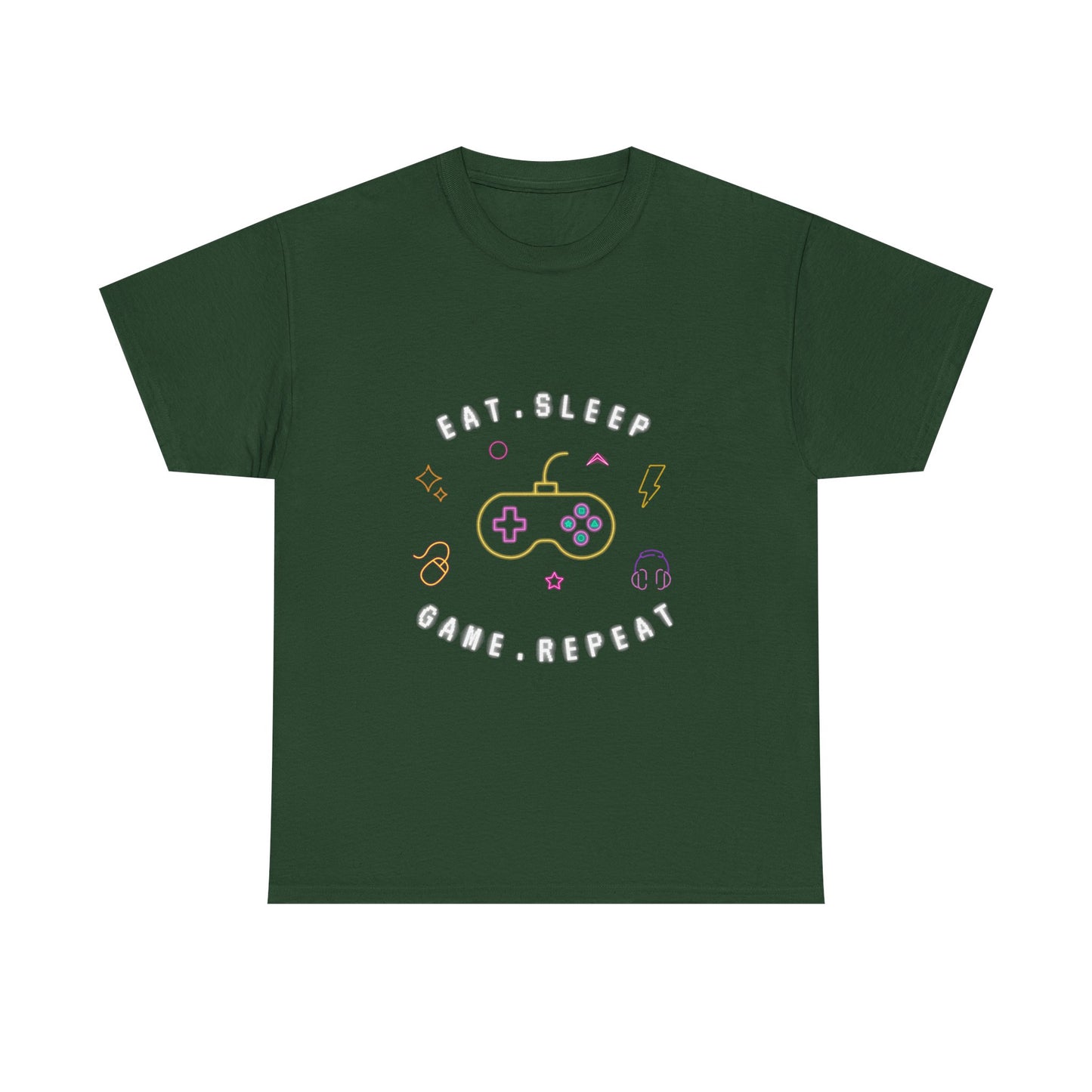 Eat Sleep Game Repeat - Unisex Cotton T-shirt