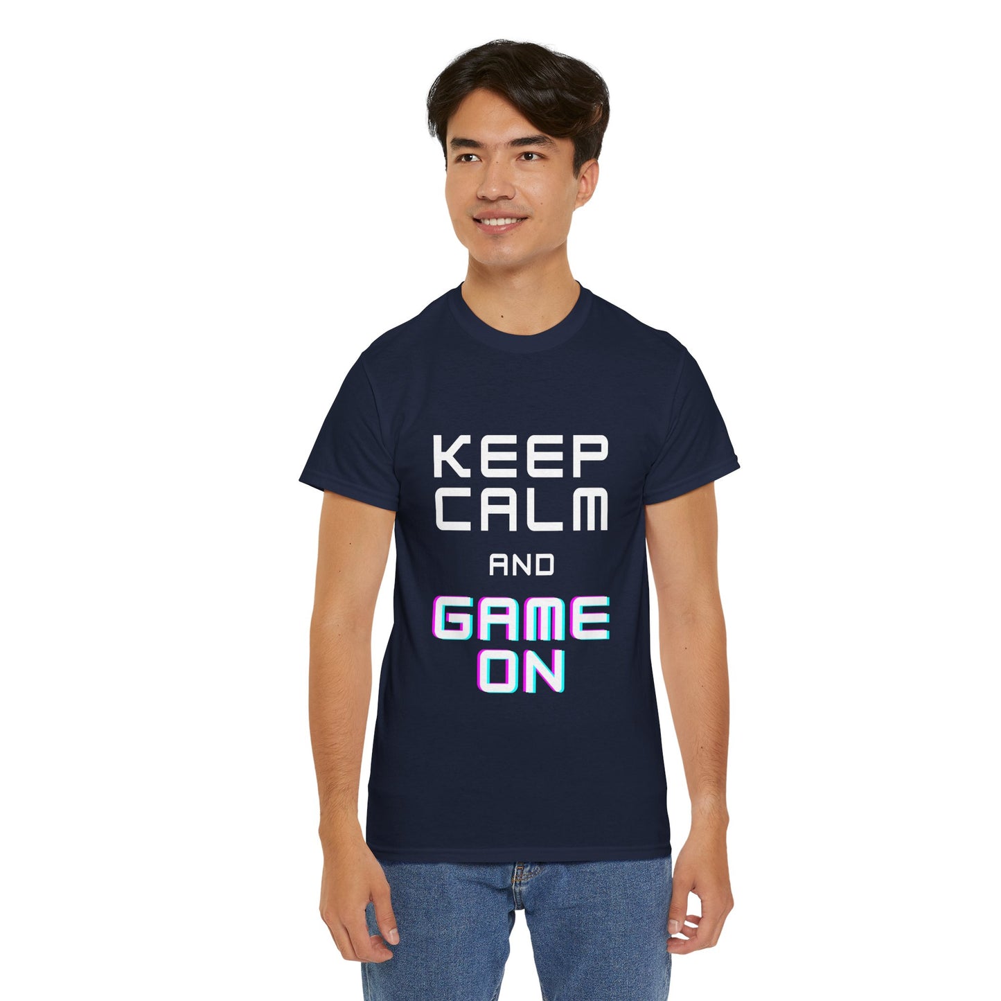 Keep Calm And Game On - Unisex Cotton T-shirt