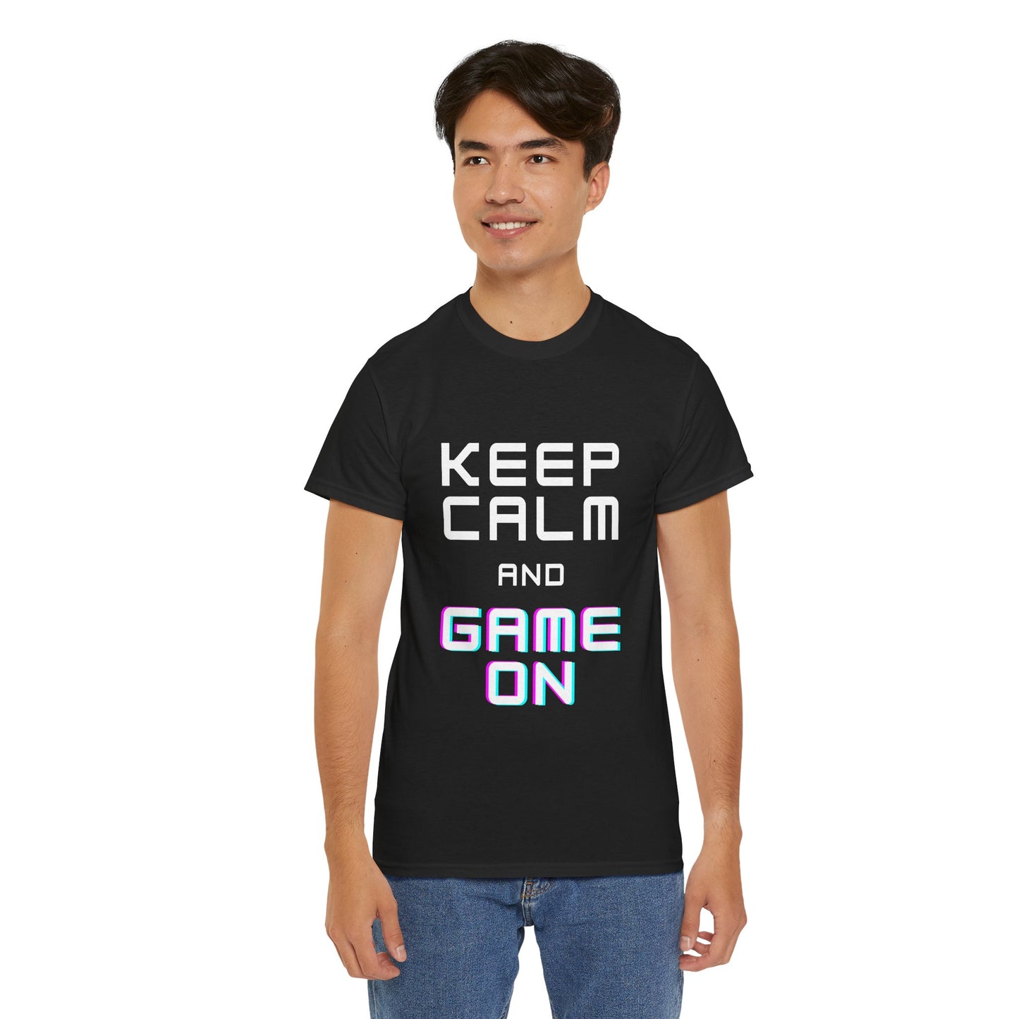 Keep Calm And Game On - Unisex Cotton T-shirt