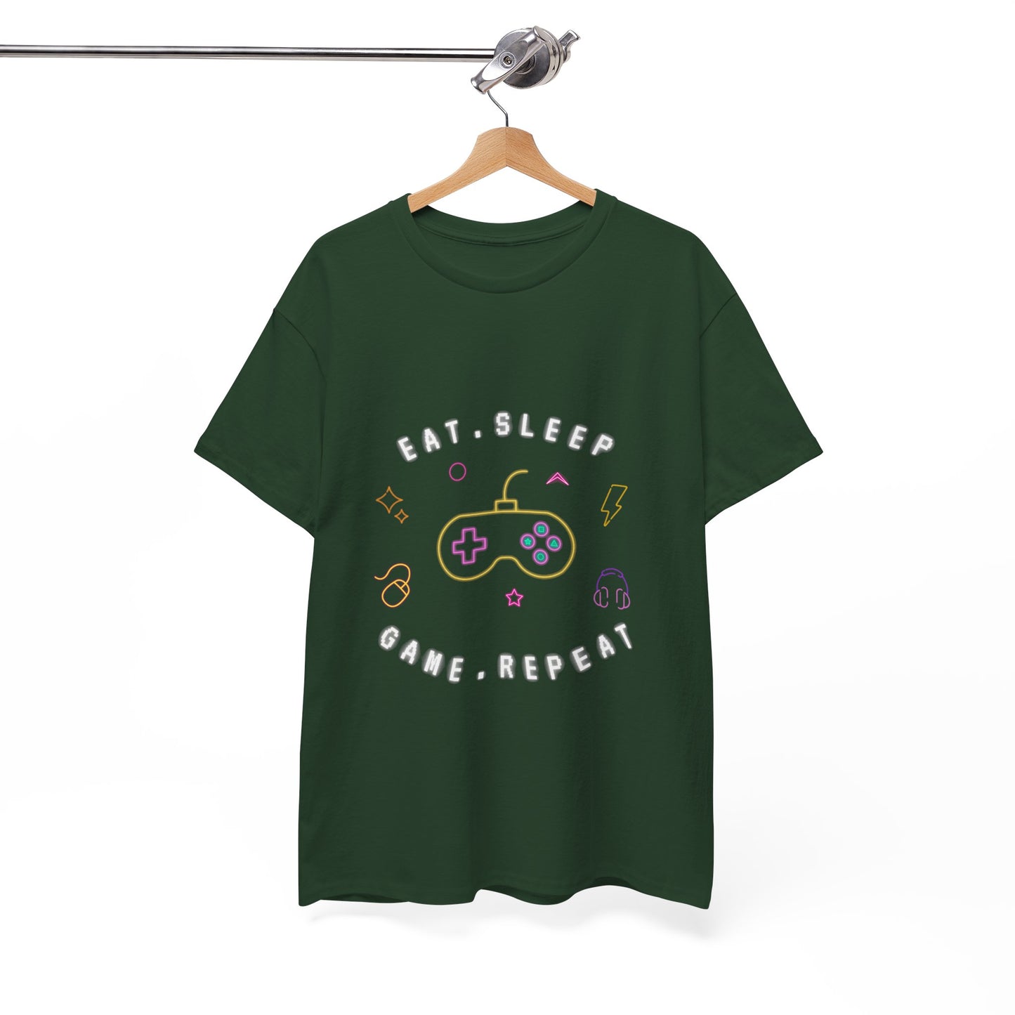 Eat Sleep Game Repeat - Unisex Cotton T-shirt