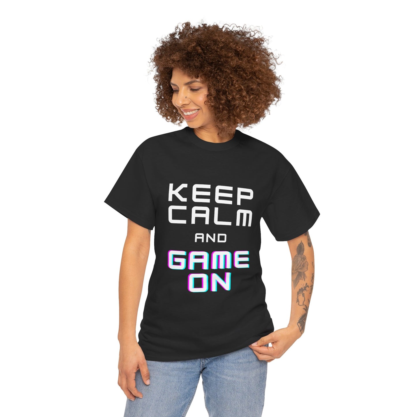 Keep Calm And Game On - Unisex Cotton T-shirt
